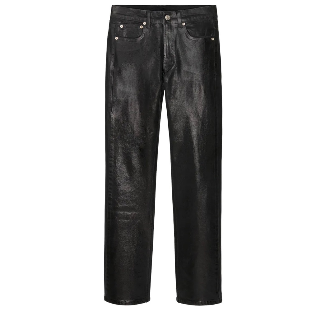 Zara Kaia Black Coated Jeans 12